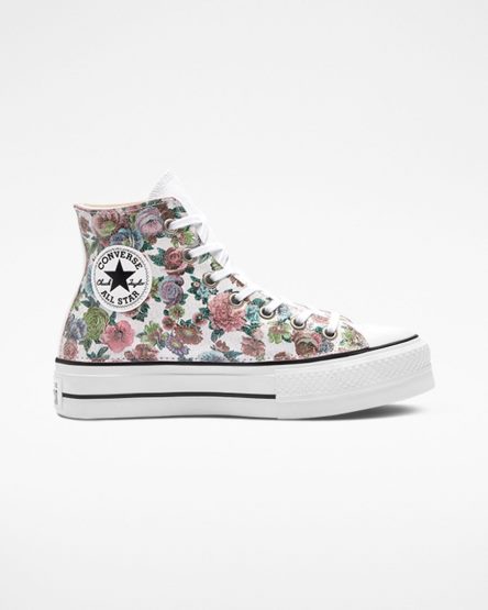 Dámské Boty Na Platformy Converse Chuck Taylor All Star Lift LTD Floral Vysoké Kytičkované | CZ ZHIR14